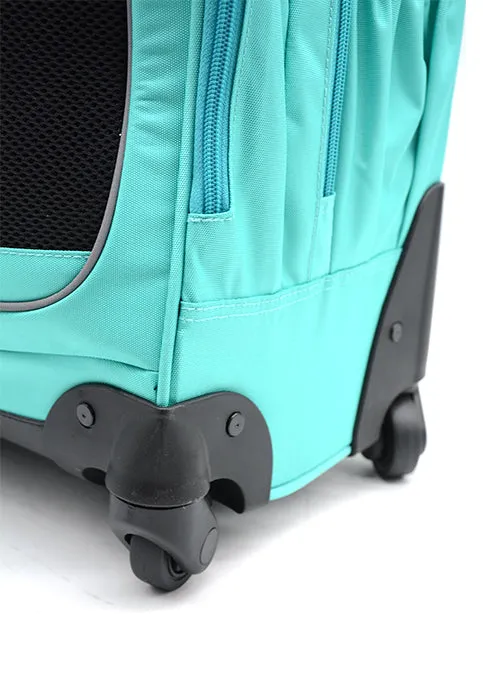 حقيبة مدرسية ترولي بعجلات WIRES 4WHEEL HORIZONTAL TROLLEY BAG GREEN