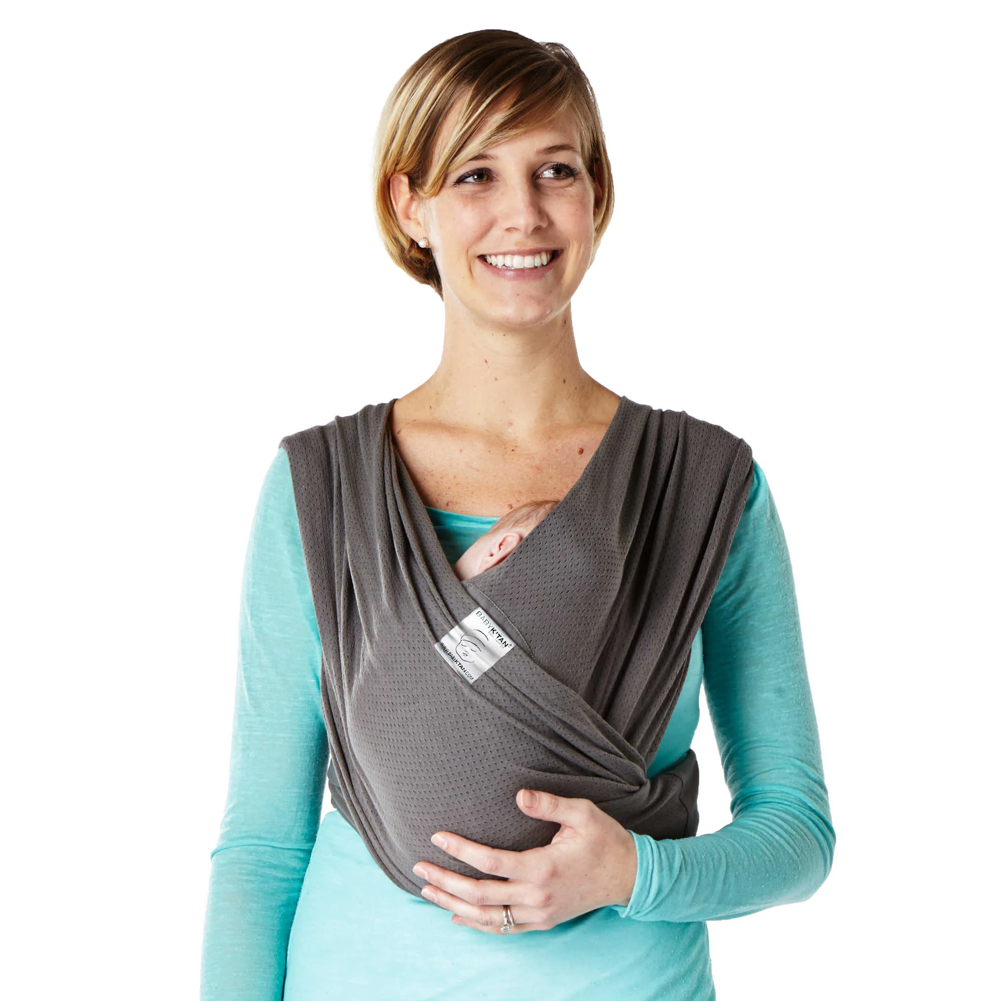 (1 Year Warranty) Baby K'tan Breeze Baby Carrier Charcoal - XXS