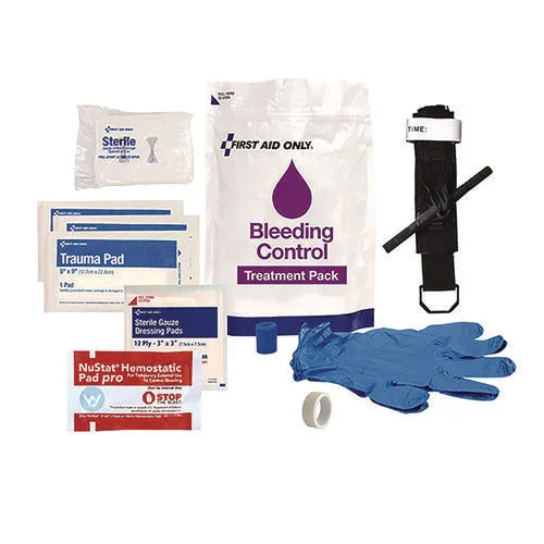 12-piece Bleeding Control Treatment Pack, 12 Pieces, Resealable Plastic Bag