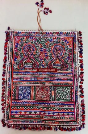 195 Vintage Tribal Dowry Bag Textile