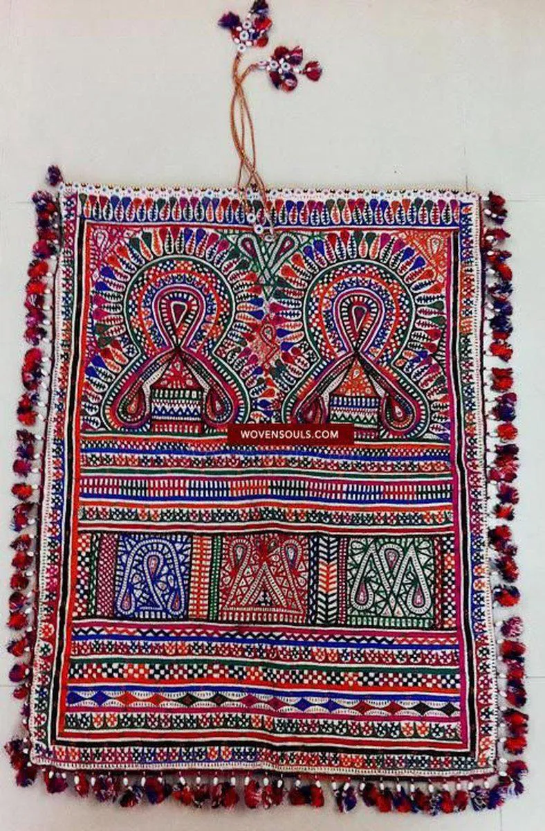 195 Vintage Tribal Dowry Bag Textile