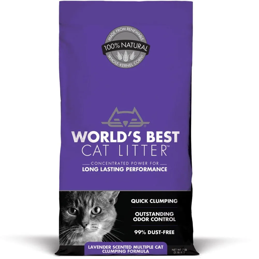 20% OFF: World's Best Cat Litter Multiple Cat Lavender Scented Clumping Corn Cat Litter