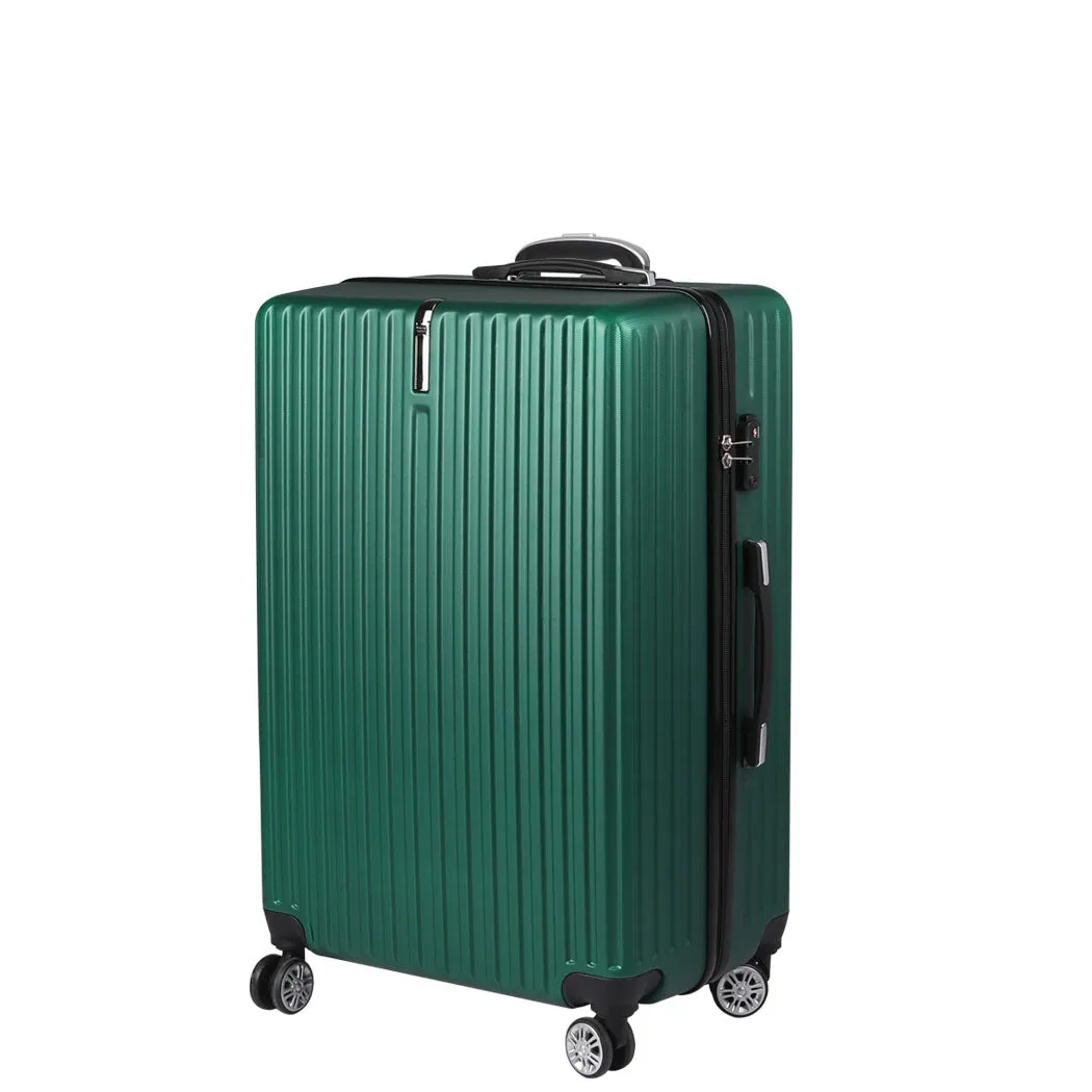 28" Luggage Suitcase Code Lock Hard Shell Travel Carry Bag Trolley - Green