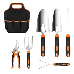 6Pcs Heavy Duty Stainless Steel Gardening Tool Set With Storage Bag Fh-02