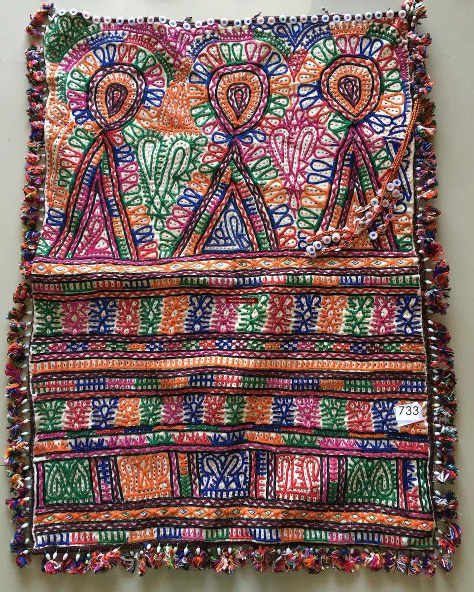 733 Superb Tribal Dowry Bag - Textile Art from Gujarat