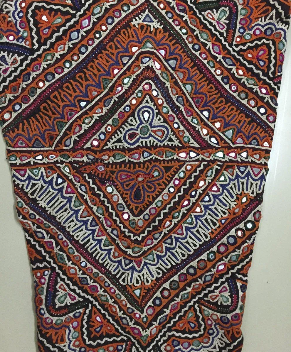 988 SOLD Vintage Tribal Dowry Bag Embroidery Textile Masterpiece