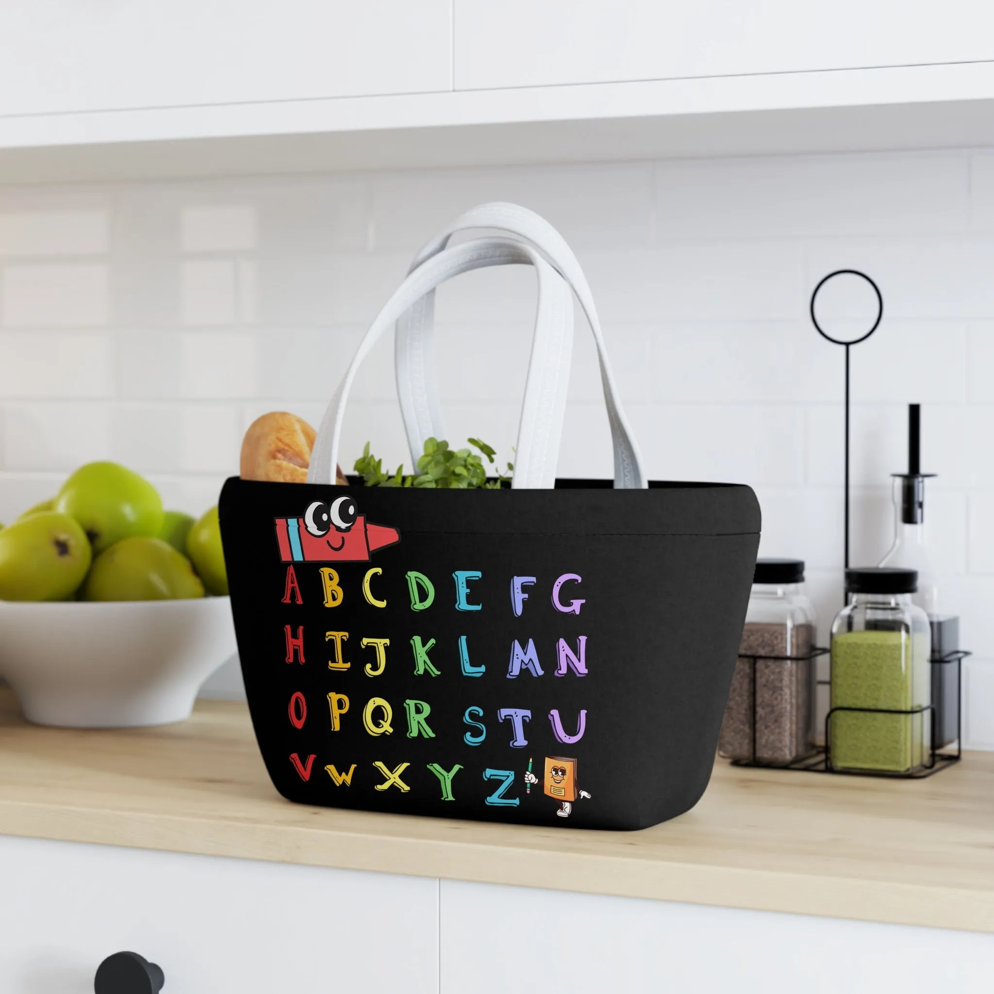 ABC Lunch Bag, Back To School Lunch Bag, Back to Learning Lunch Bag, Ready for School Lunch Bag. First day Of School.