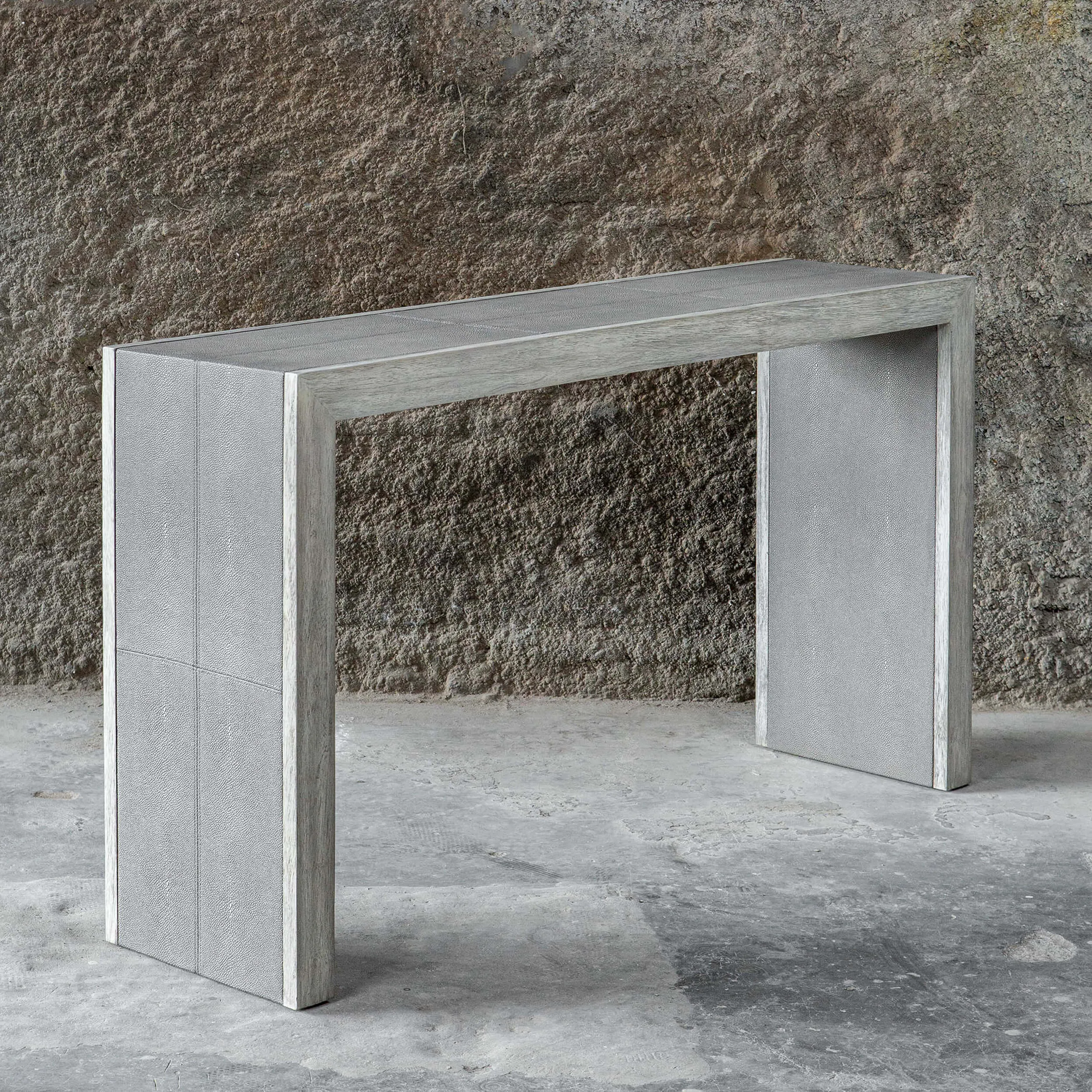 Aerina Console Table, Aged Gray