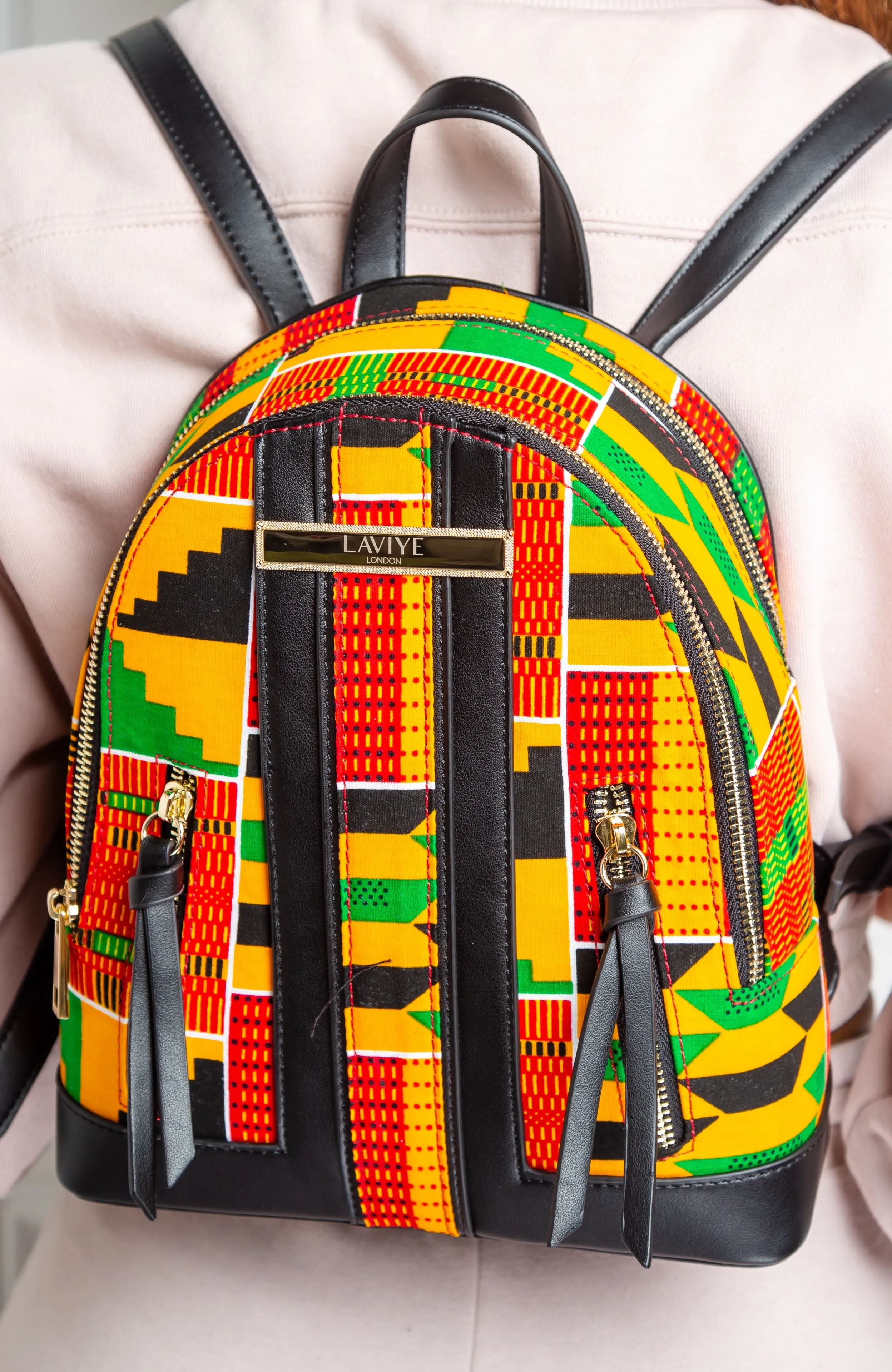 African Print Women Backpack - Stylish African Kente Backpack - KENYA