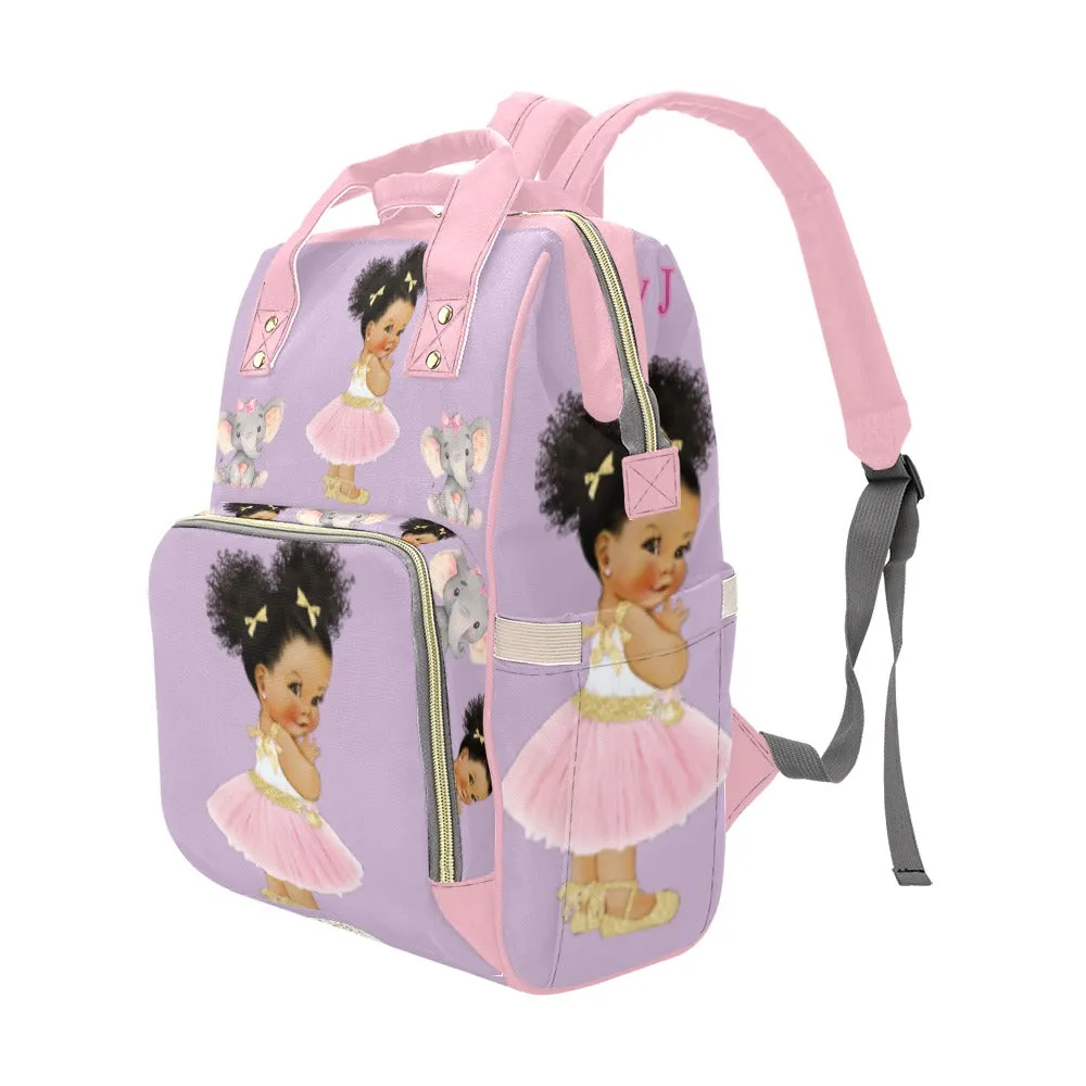 Afro Puffs Diaper Bag Multi-Function Diaper Backpack/Diaper Bag (Model 1688)