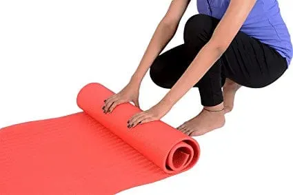 Anti-Skid 6 Feet Long Extra Thick Yoga Mat (Red)