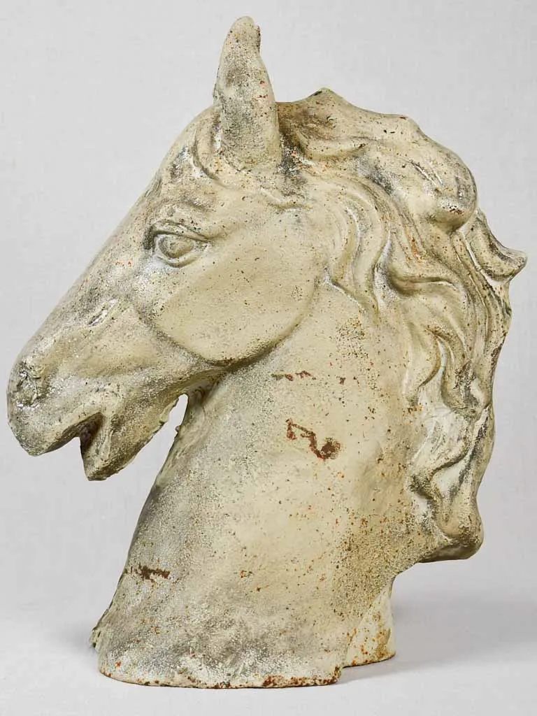 Antique French cast iron horse head