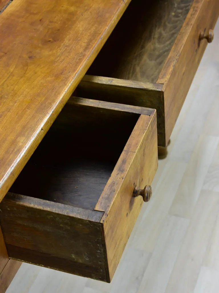 Antique French serving table with three drawers and pullouts 26½" x  70¾"