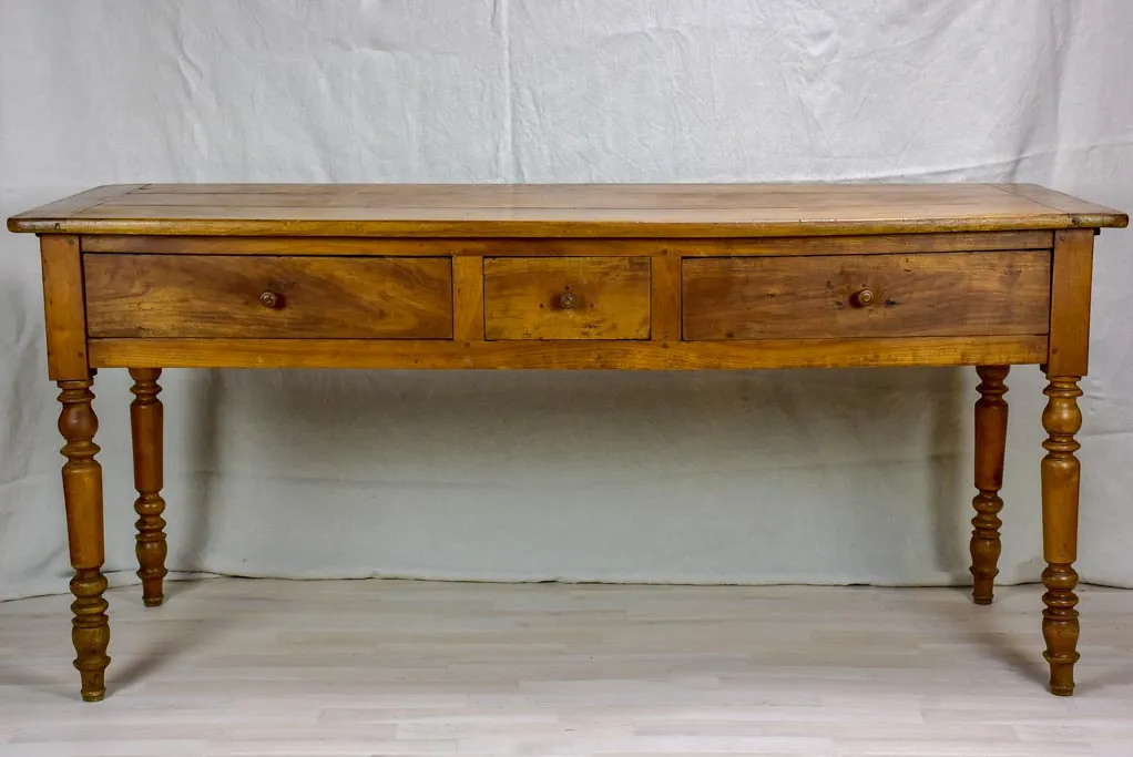 Antique French serving table with three drawers and pullouts 26½" x  70¾"