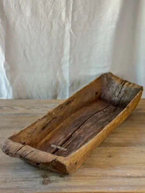 Antique wooden animal trough