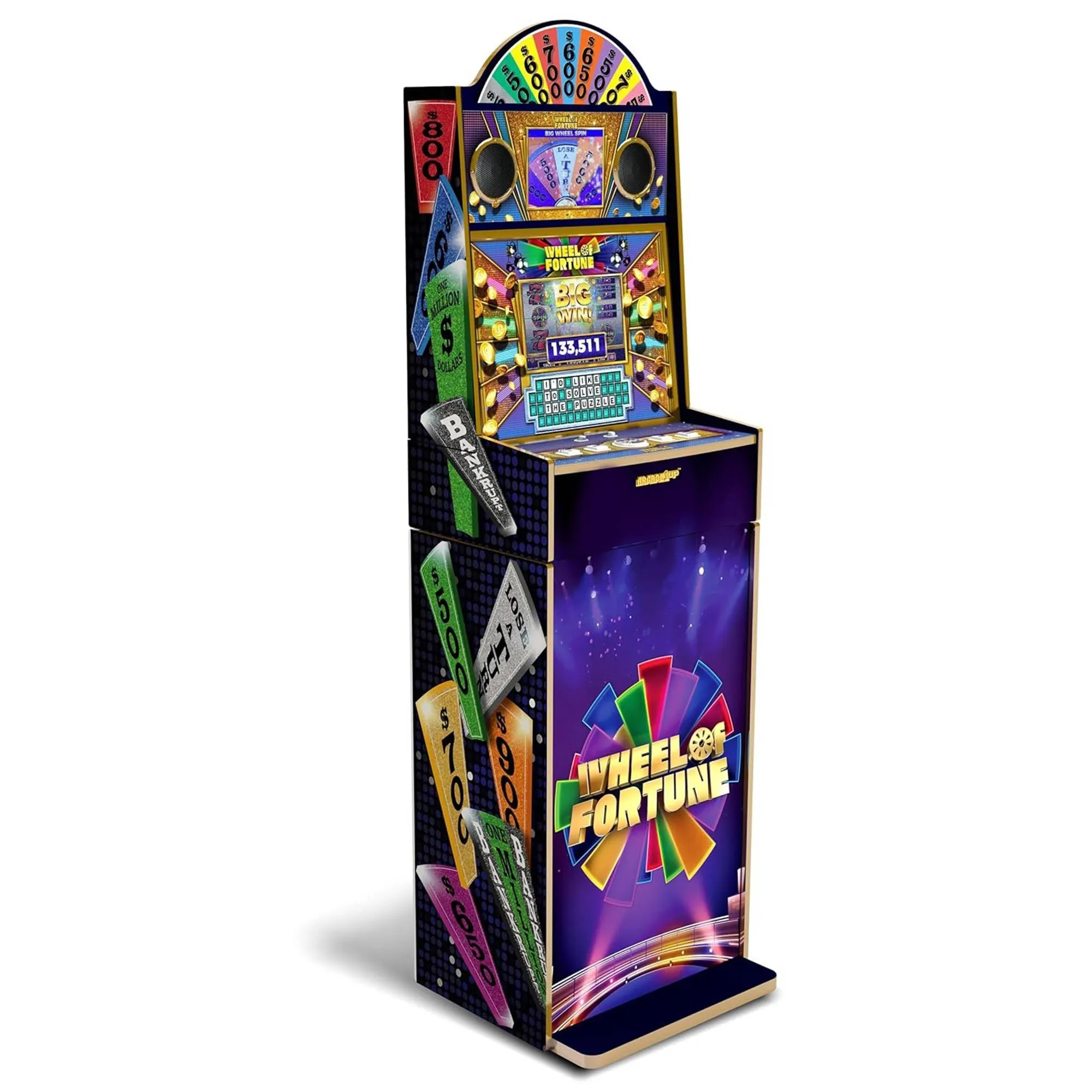 Arcade1Up Wheel of Fortune Video Arcade Games, 5 Foot Tall Stand Up Cabinet