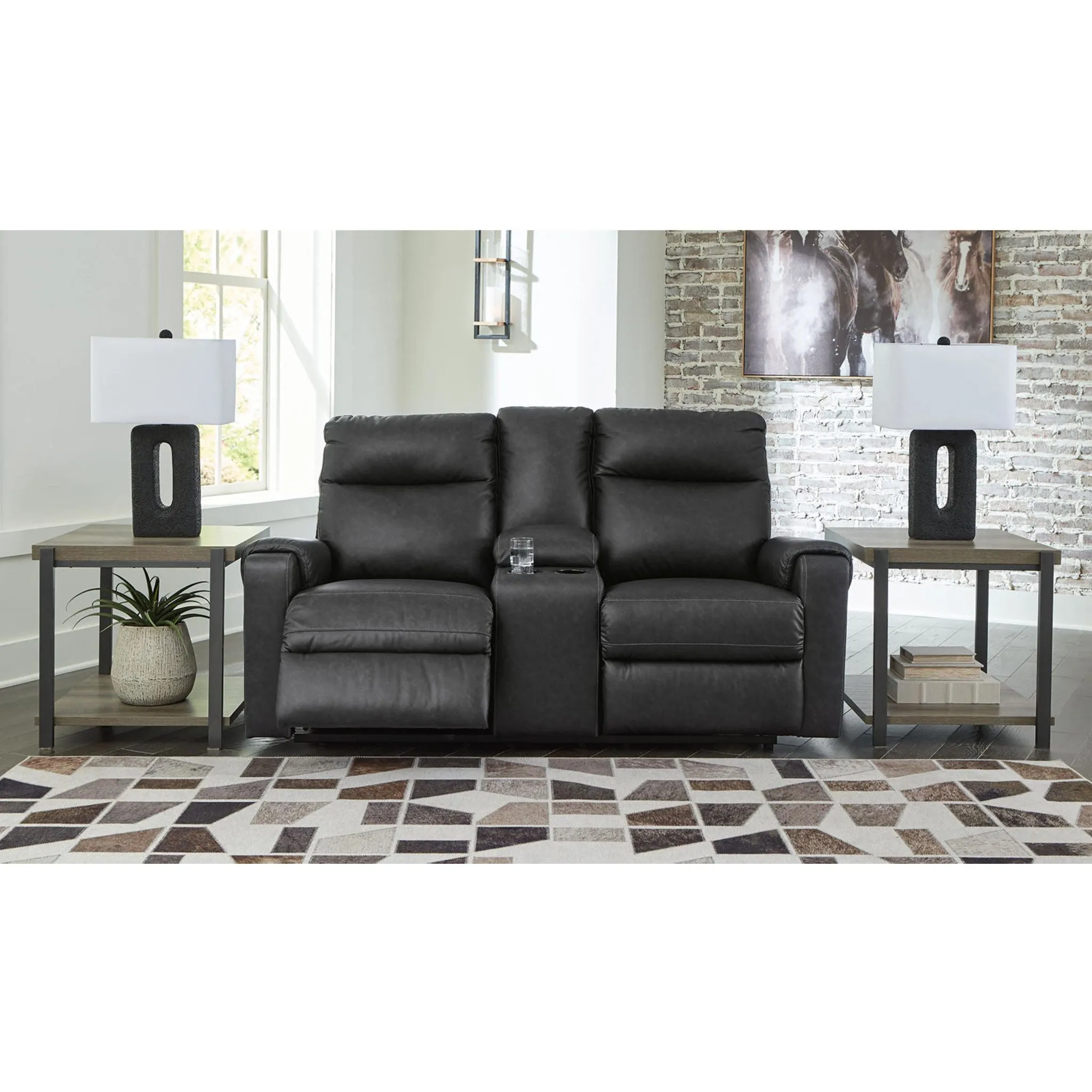 Axtellton Reclining Power Loveseat with Console