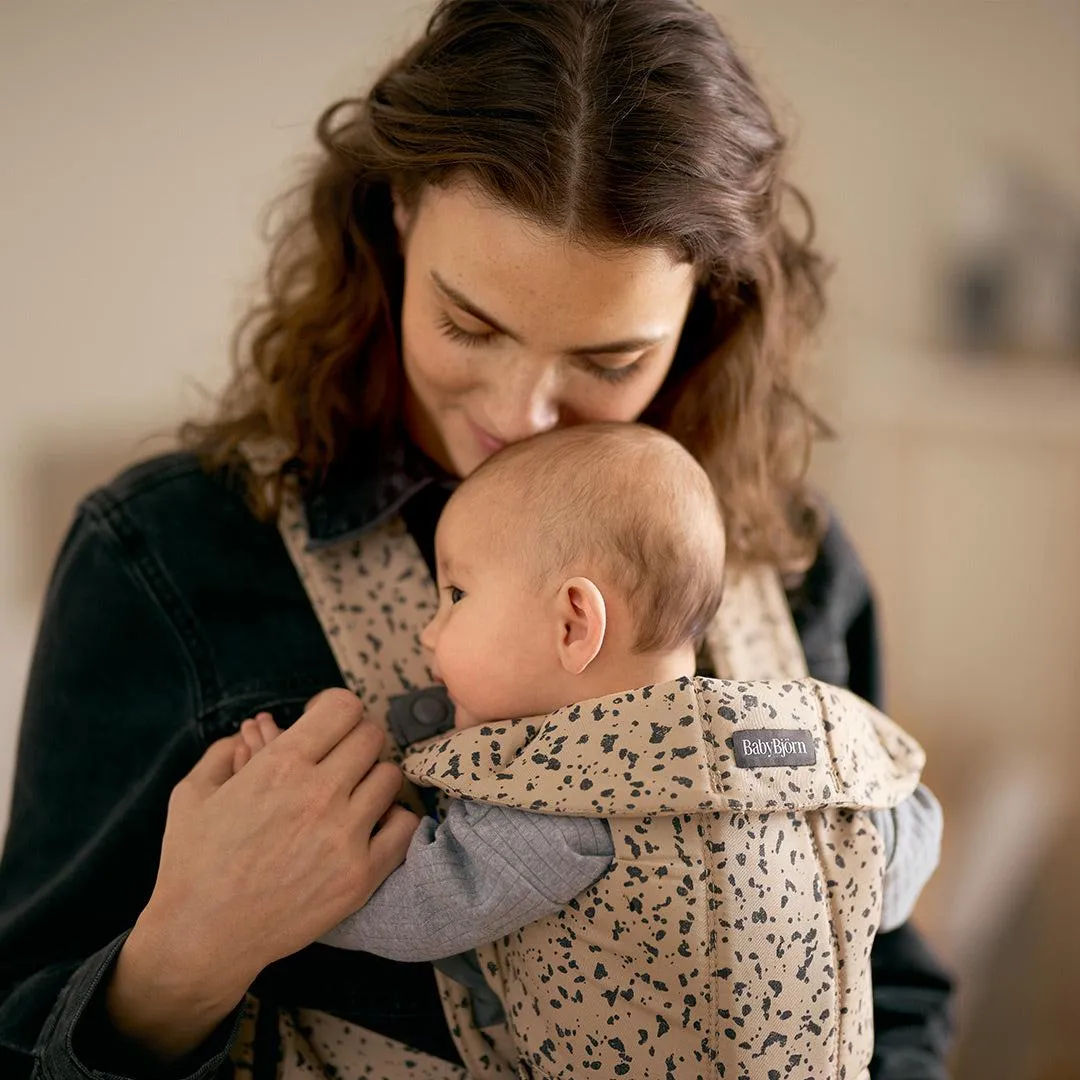 BabyBjorn Mini Woven Baby Carrier - Beige/Dark Grey