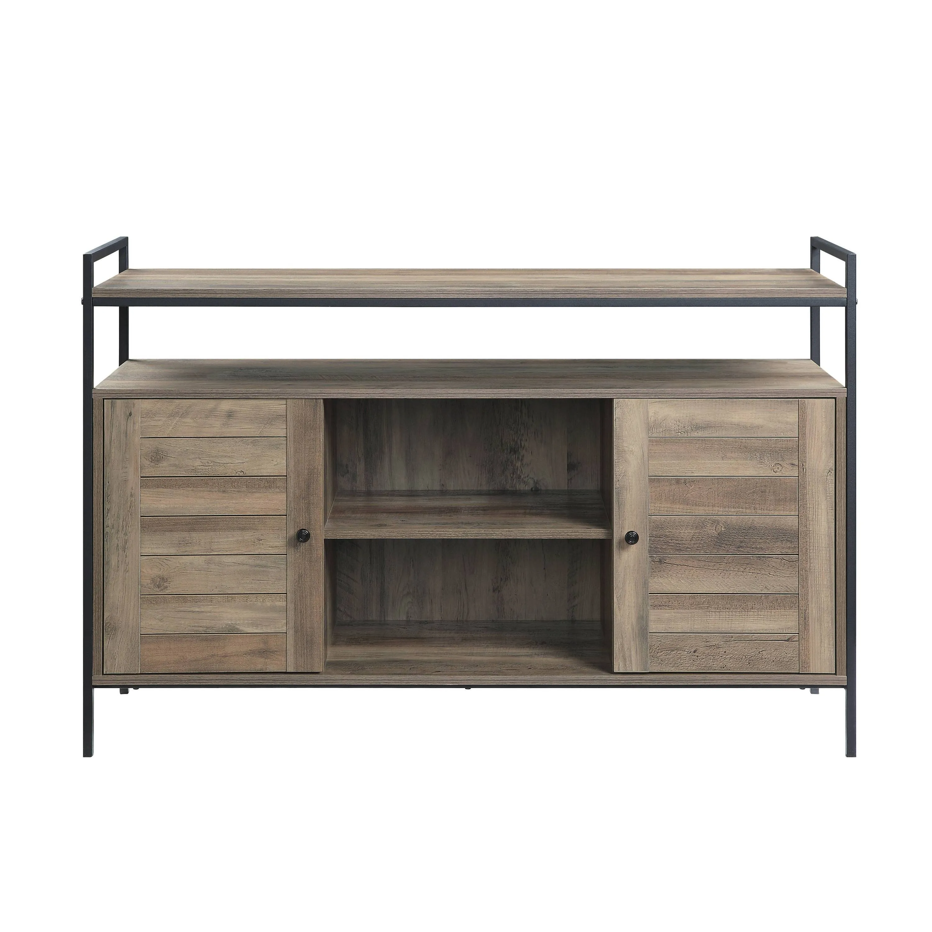 Baina TV Stand in Rustic Oak & Black