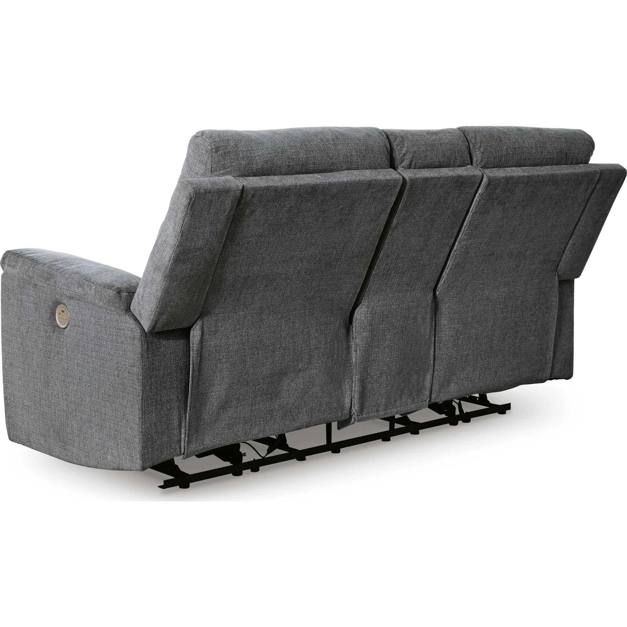 Barnsana Reclining Power Loveseat with Console