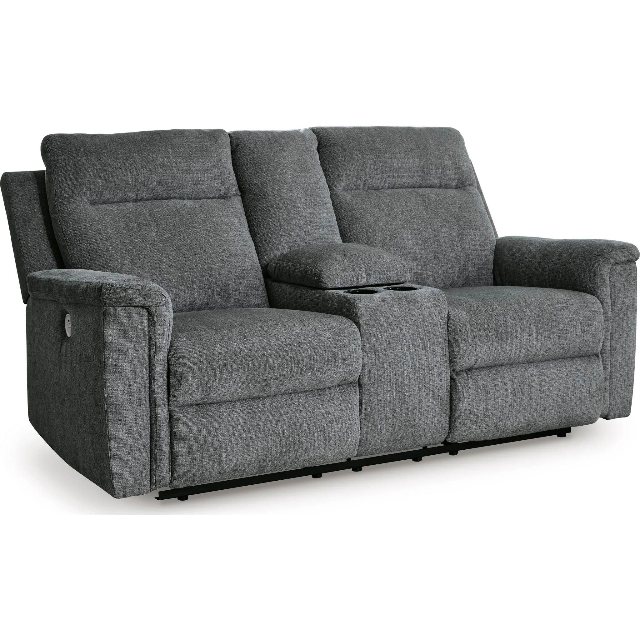 Barnsana Reclining Power Loveseat with Console