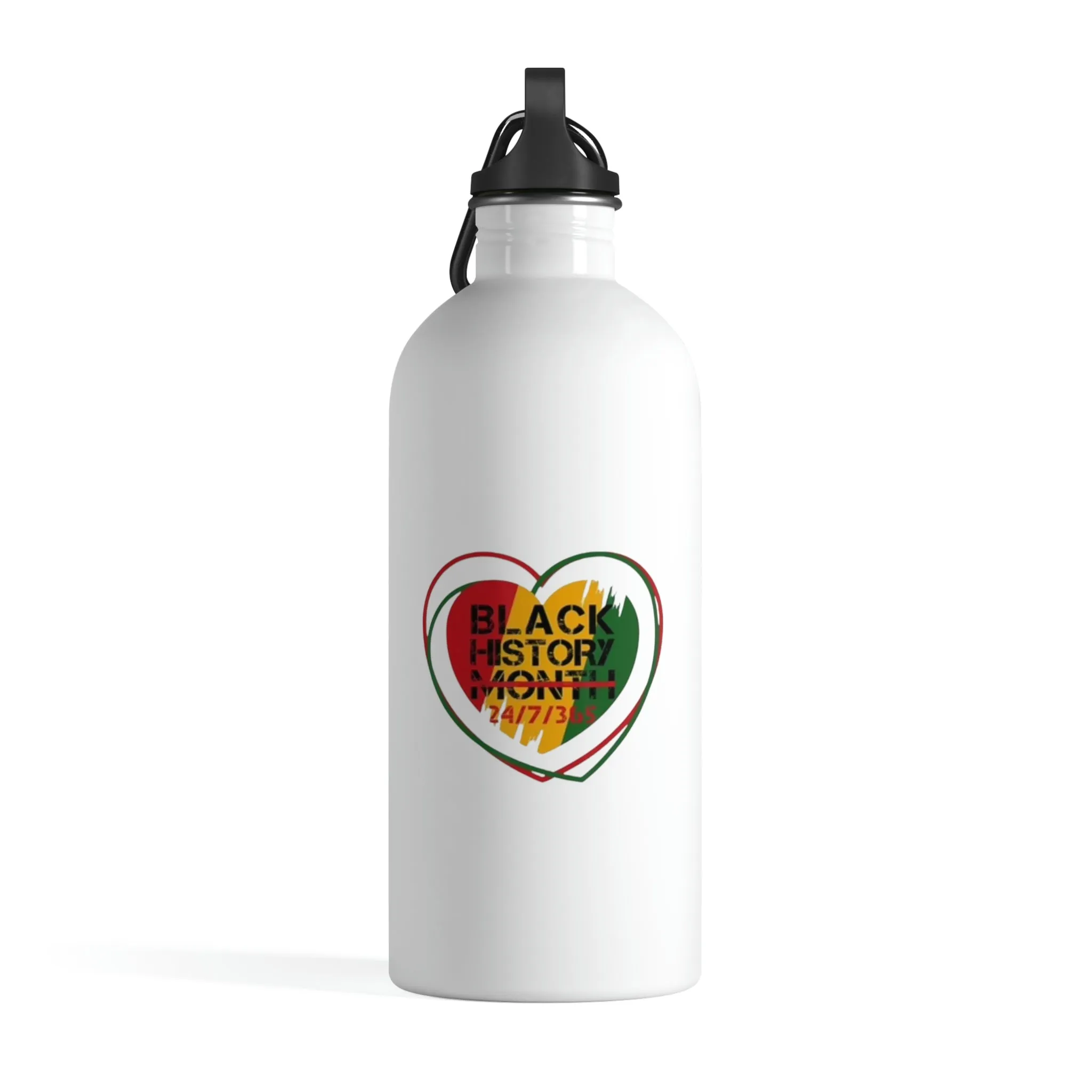 Black History 24/7/365 Stainless Steel Water Bottle