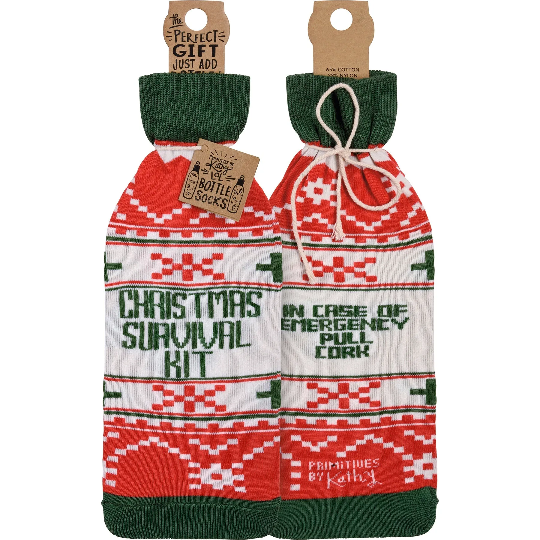 Bottle Sock - Christmas Survival Kit