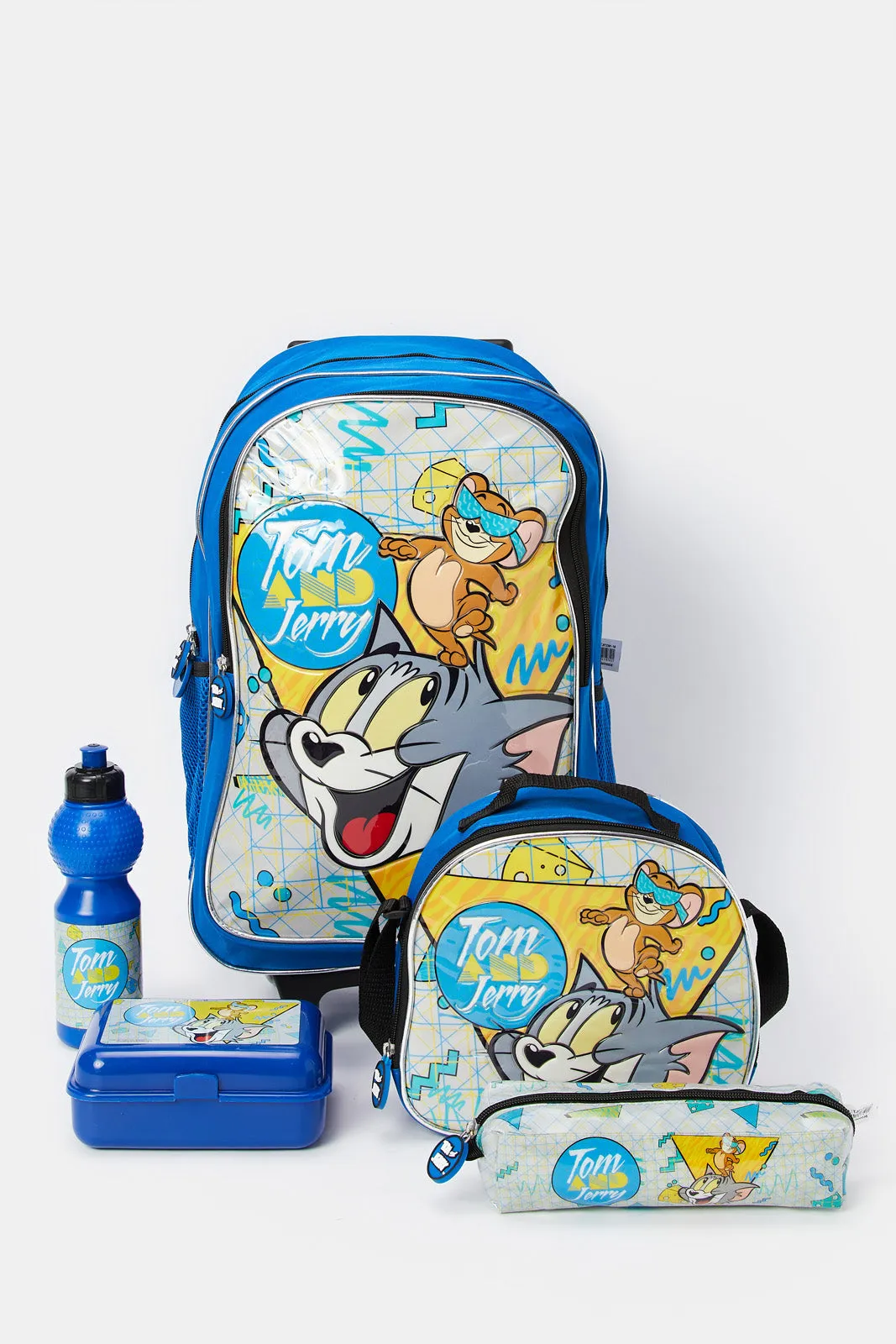 Boys Blue Tom & Jerry Trolley Set (5 Piece)