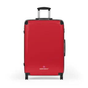 Bright Red Solid Color Suitcases, Modern Simple Minimalist Designer Suitcase Luggage (Small, Medium, Large)