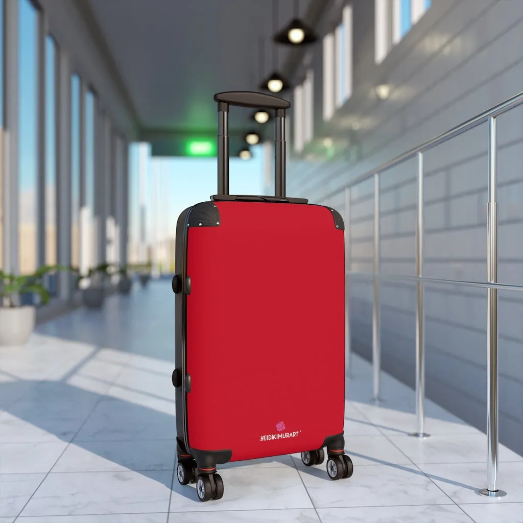 Bright Red Solid Color Suitcases, Modern Simple Minimalist Designer Suitcase Luggage (Small, Medium, Large)