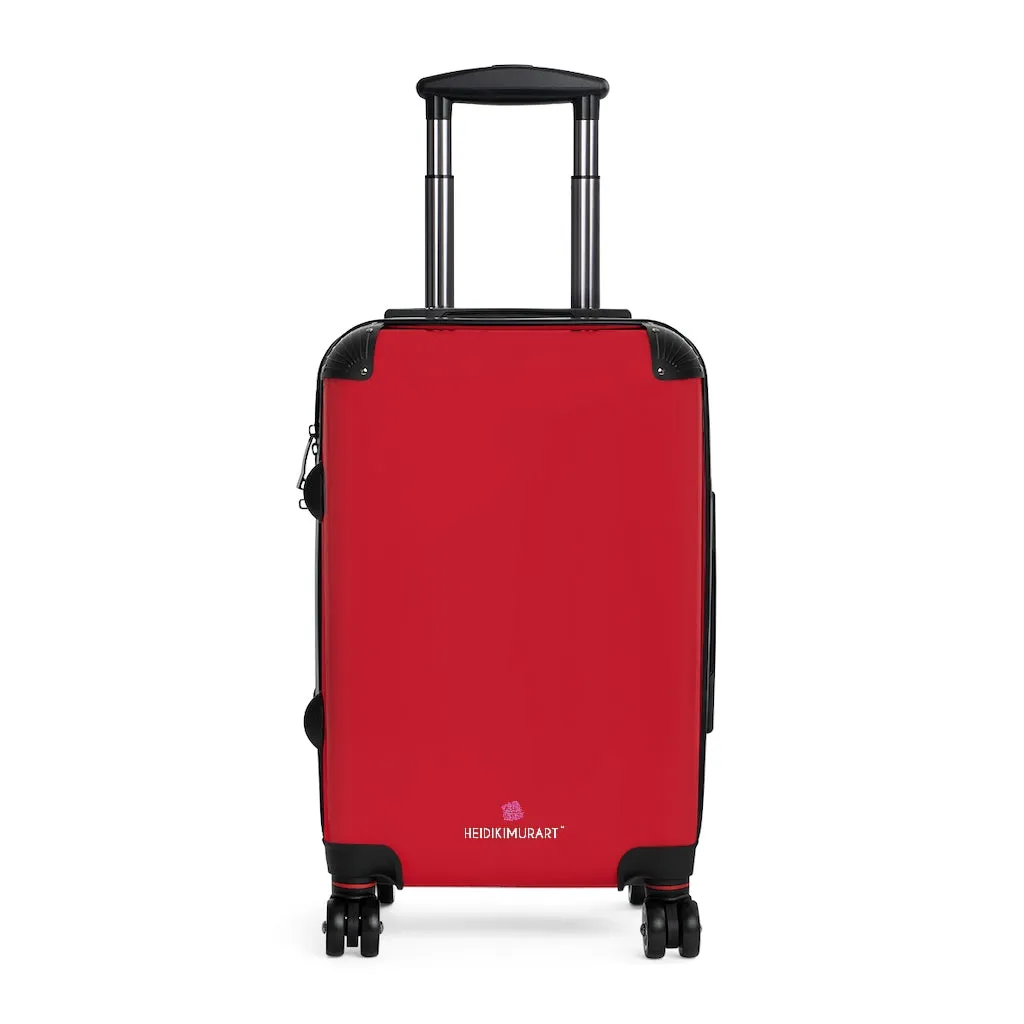 Bright Red Solid Color Suitcases, Modern Simple Minimalist Designer Suitcase Luggage (Small, Medium, Large)