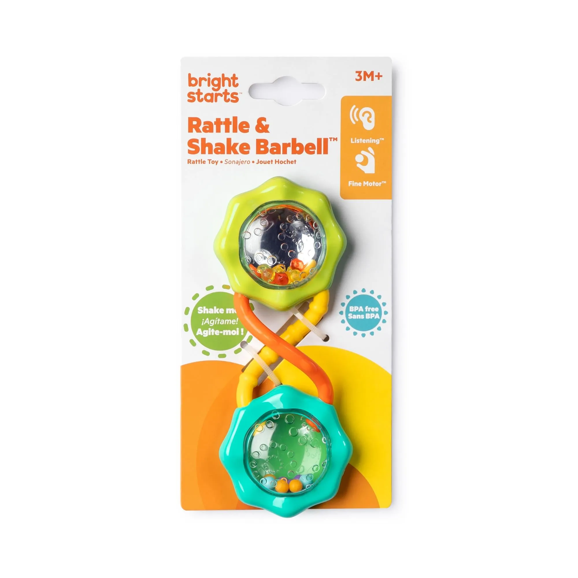 Bright Starts Rattle & Shake Barbell Toy - Green