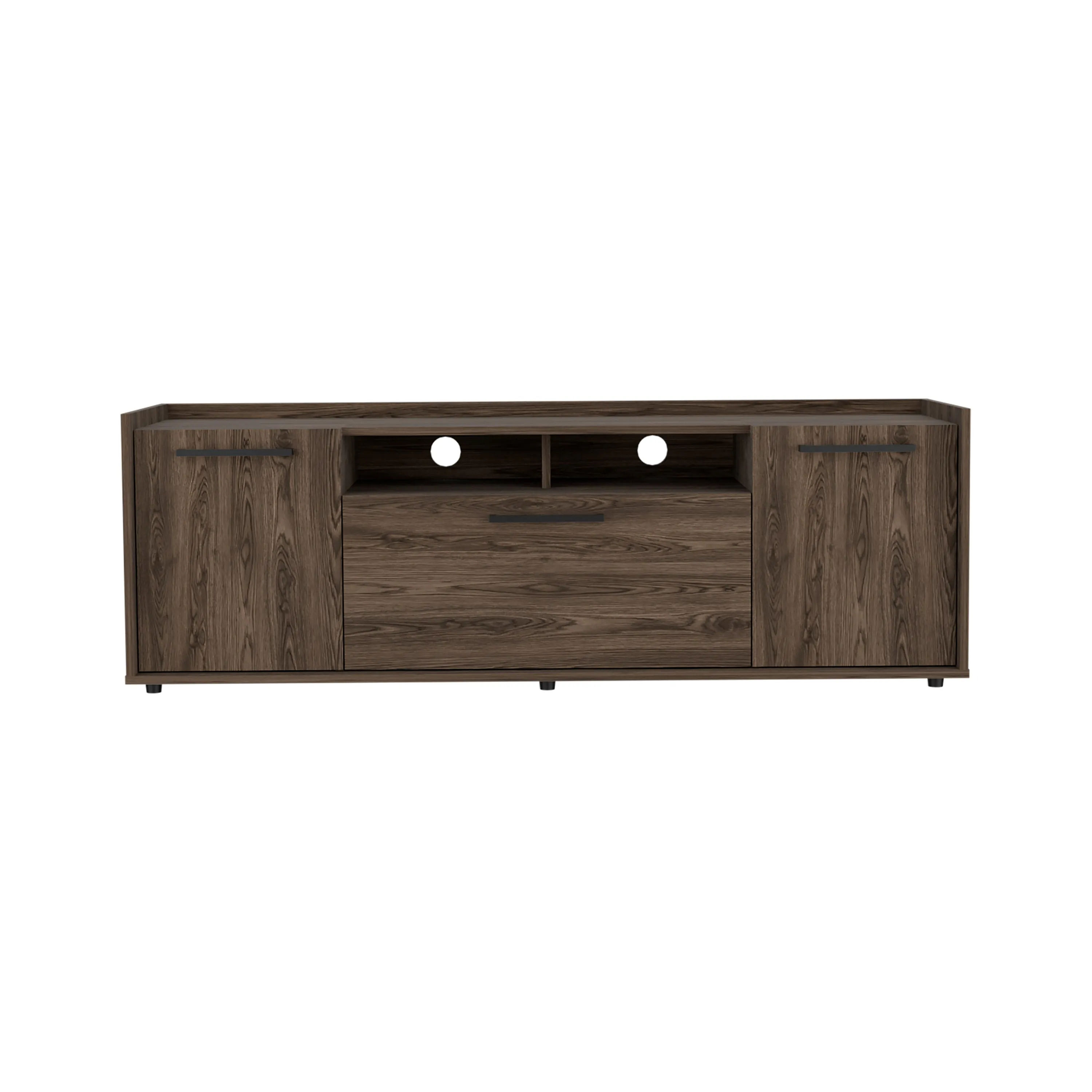 Brock Rectangle 2-Door TV Stand Dark Walnut