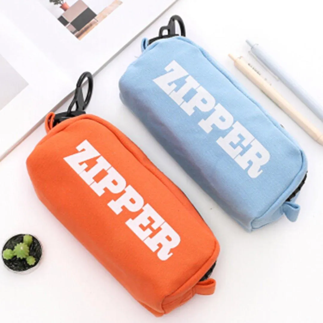 Canvas Pencil Case Large Capacity Pencil Case ZIPPER Pencil Case Solid Color Pencil Case Zipper Pencil Case Pencil Bag Storage Bag Cosmetic Bag NP-H7TAF-156