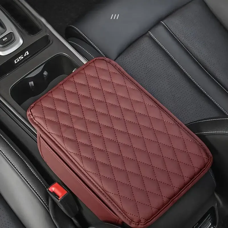 Car Interior Leather Armrest Storage Bag