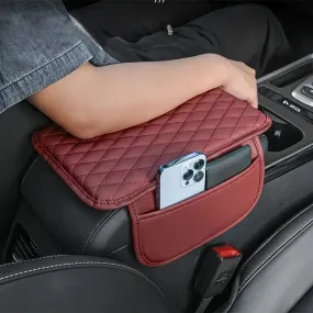 Car Interior Leather Armrest Storage Bag