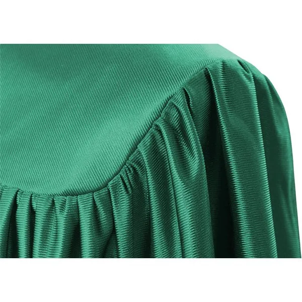 Child Shiny Emerald Green Graduation Gown - Preschool & Kindergarten Gowns