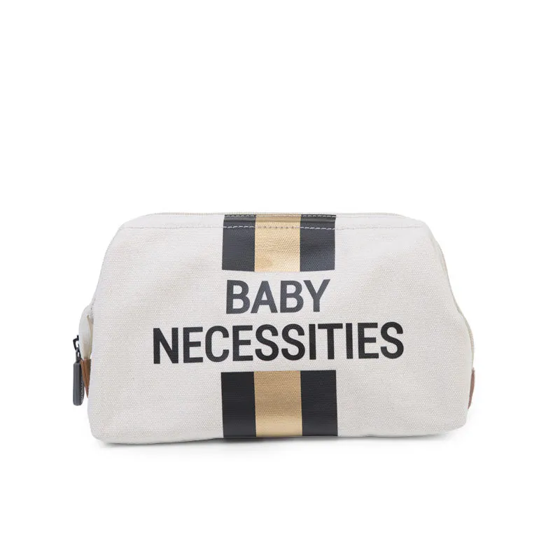 Childhome Baby Necessities Canvas Grey Stripes Black/Gold