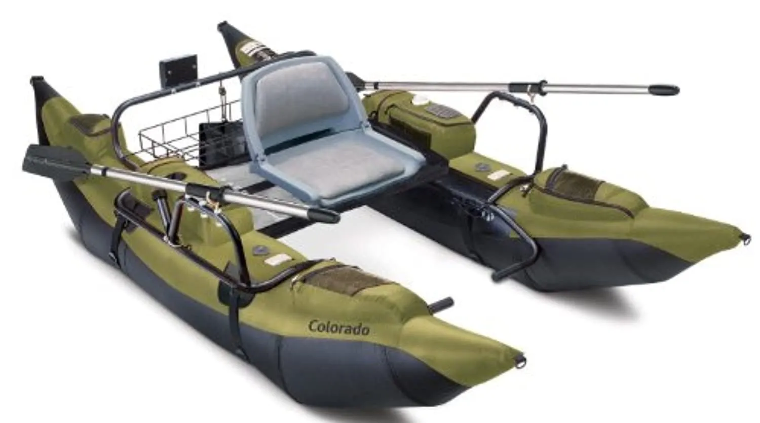 Classic Inflatable Fishing Pontoon Boat With Motor Mount