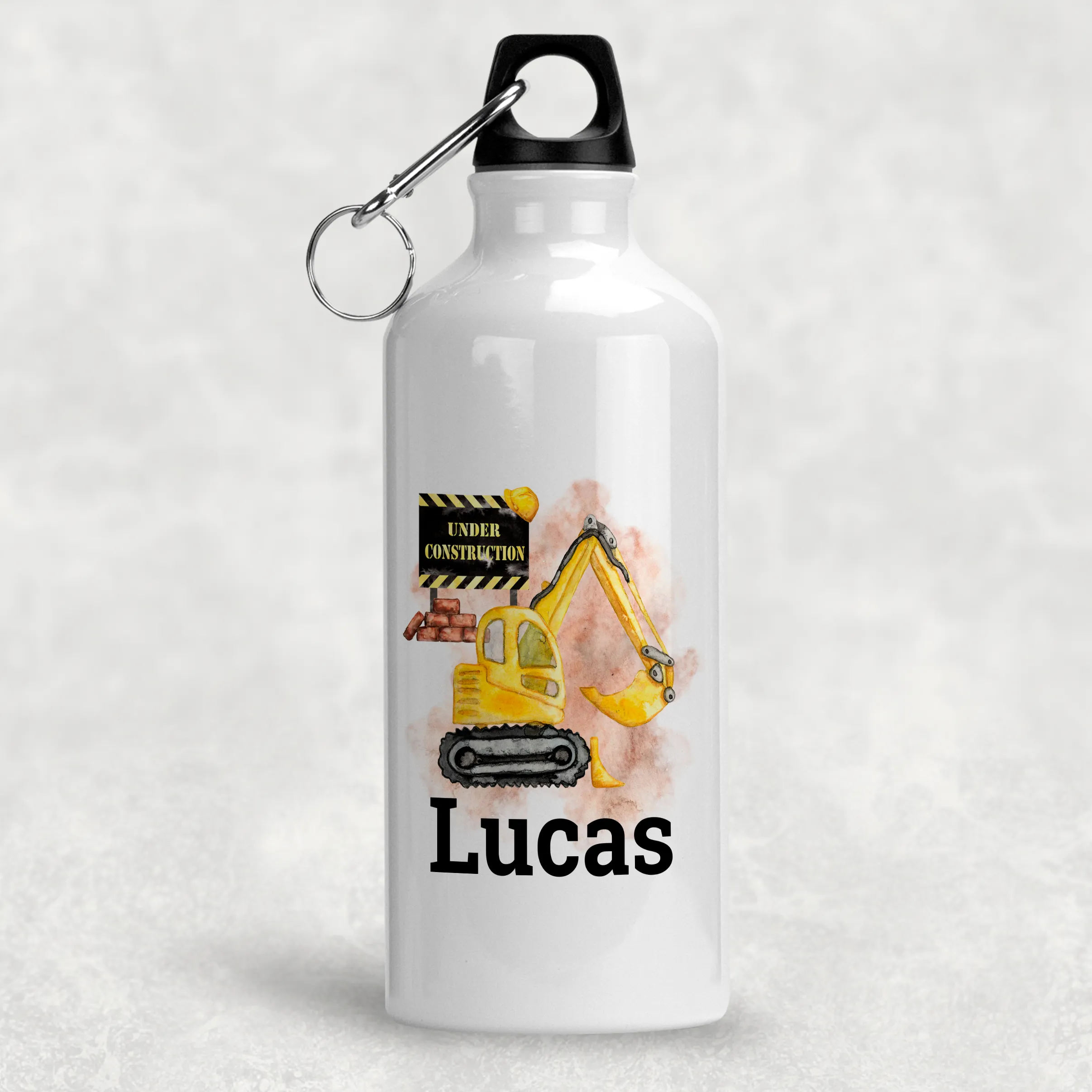 Construction Personalised Aluminium Water Bottle 400/600ml