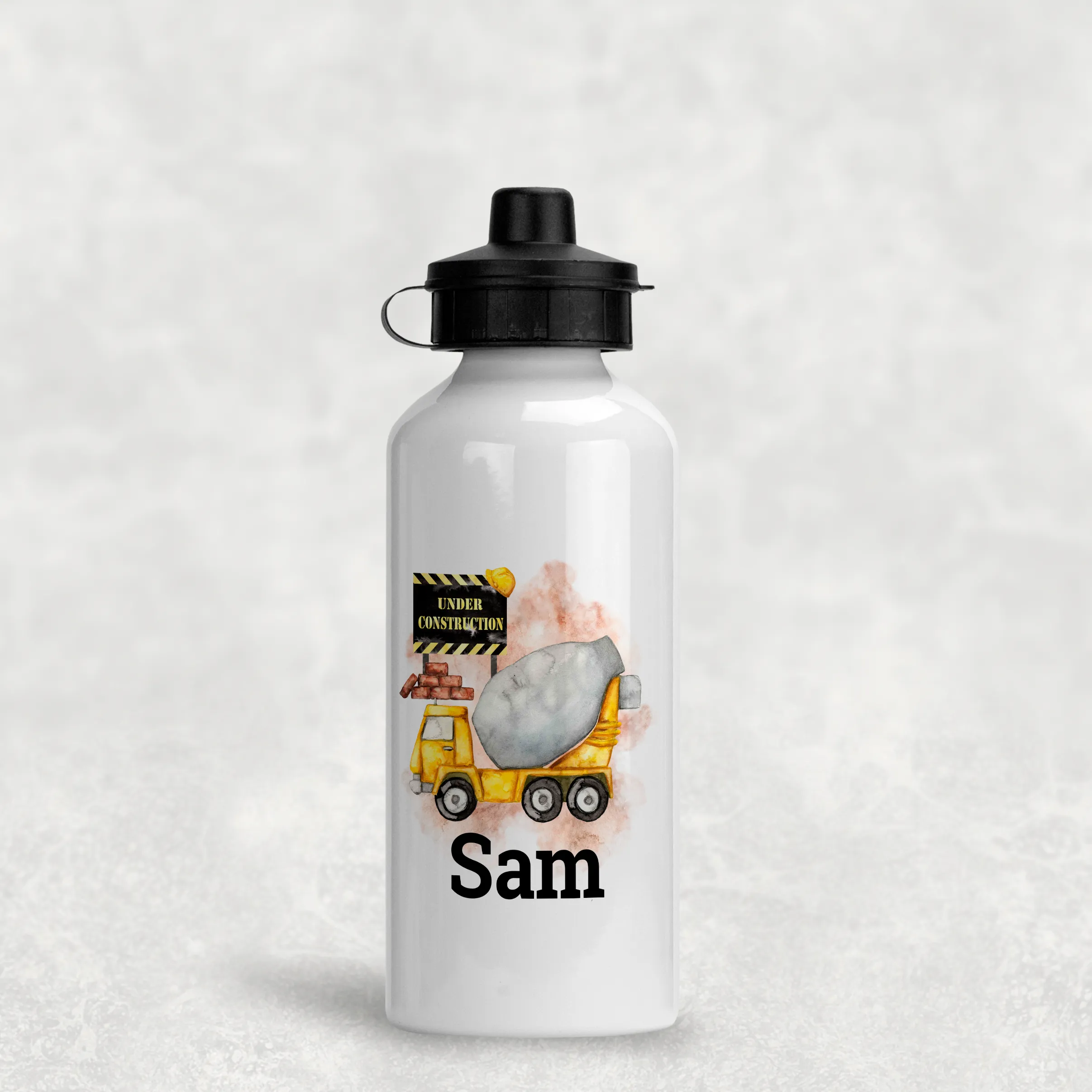 Construction Personalised Aluminium Water Bottle 400/600ml