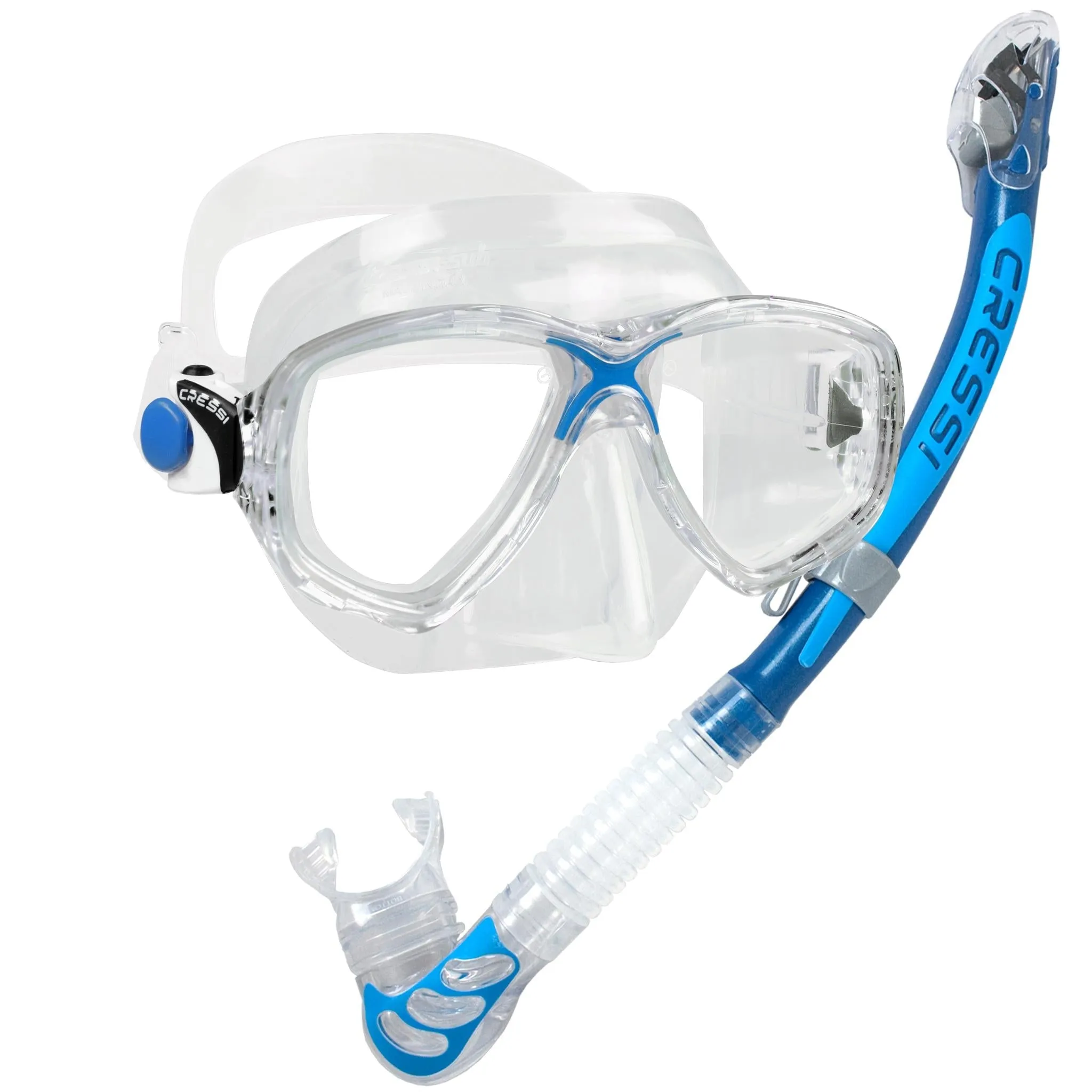 Cressi Marea Dry Snorkelling Set with Palau SAF Fins