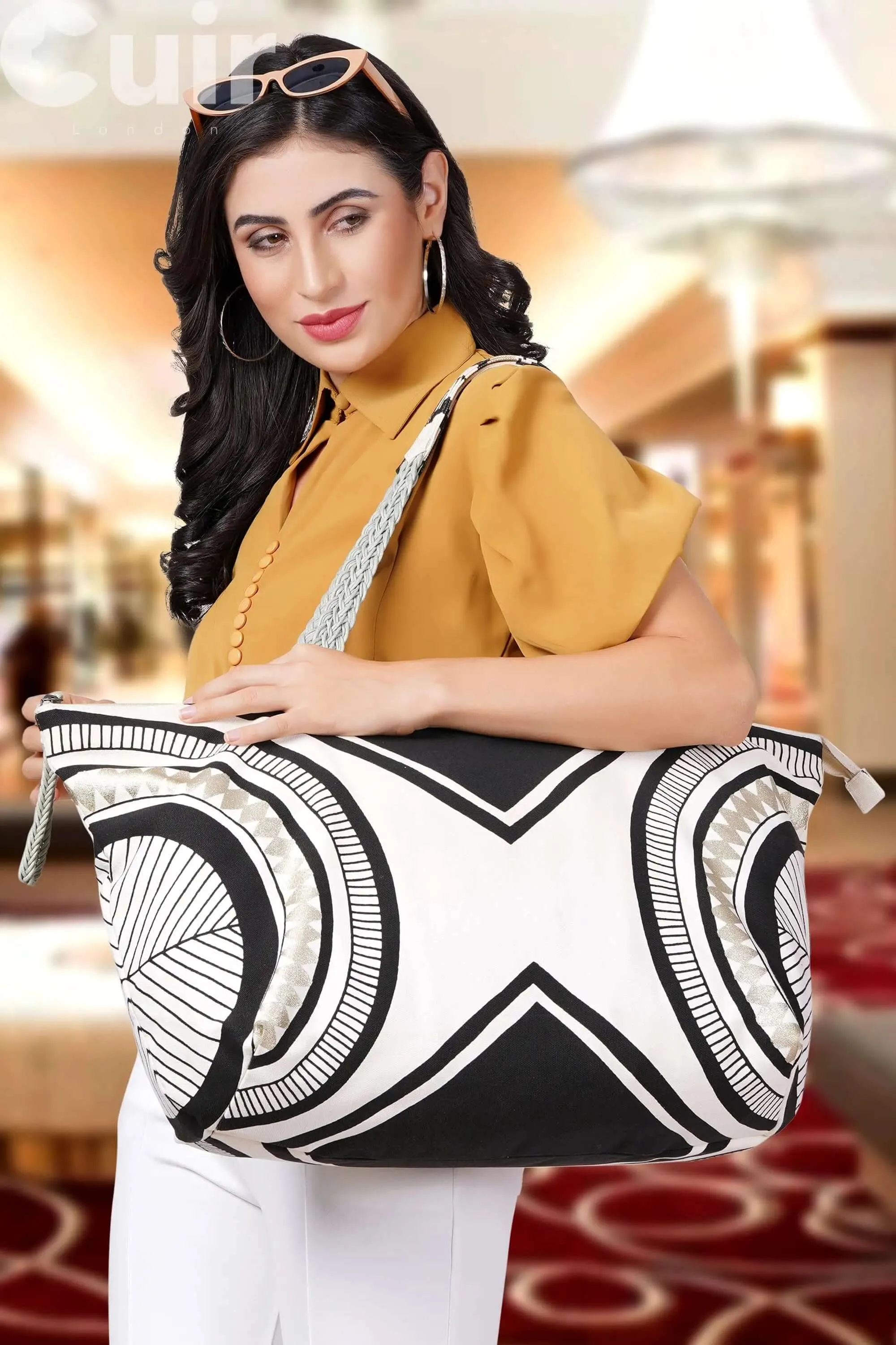 Ethnic Printed Big Bag (25L x 8W x 13.5H Inch)