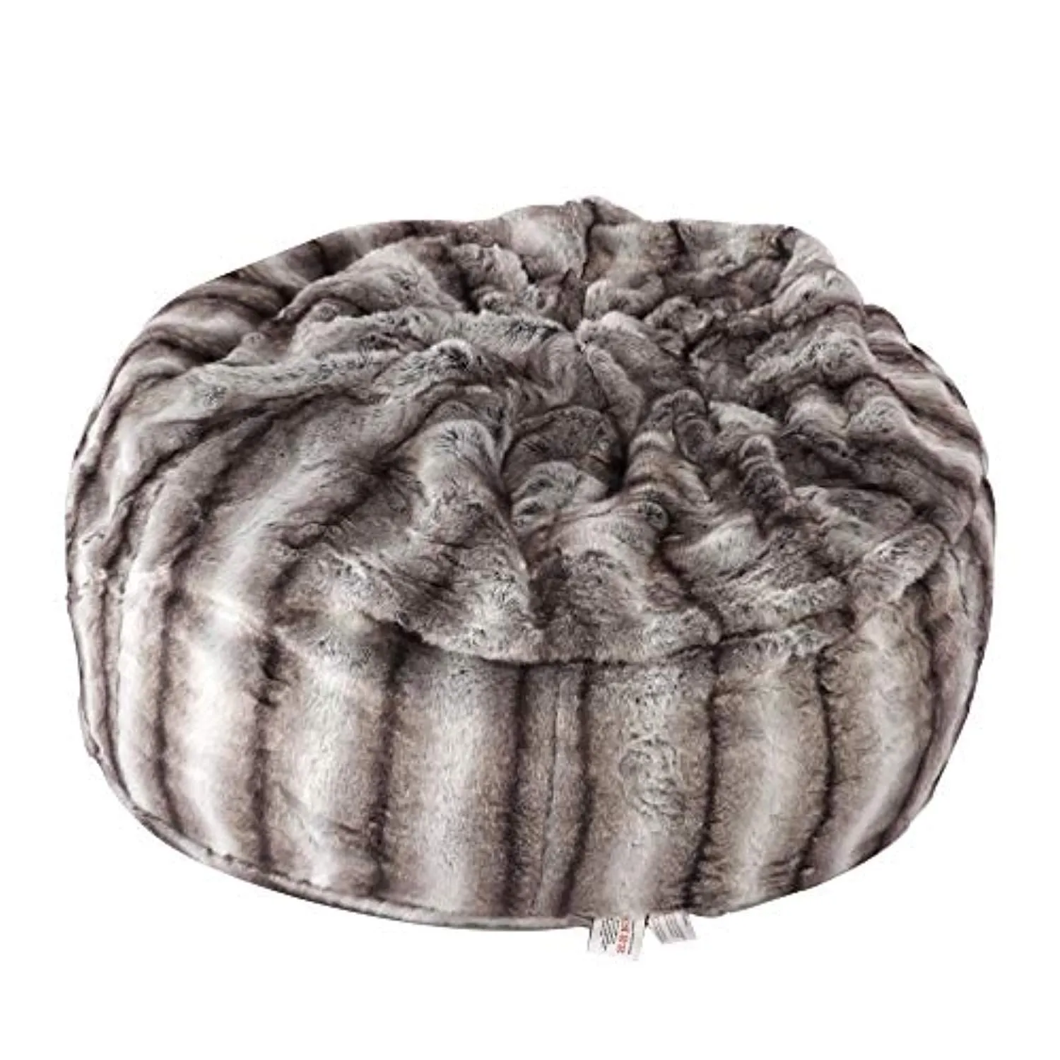 Faux Fur Bean Bag Chair Luxury and Comfy Big Beanless Bag Sponge Filling, 3 ft,