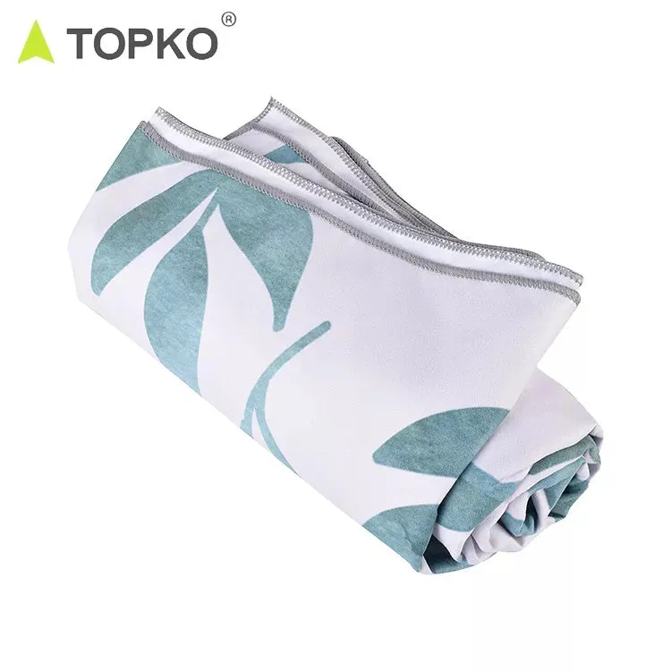 Fleece Printed Yoga Towel Without Silicone Dots