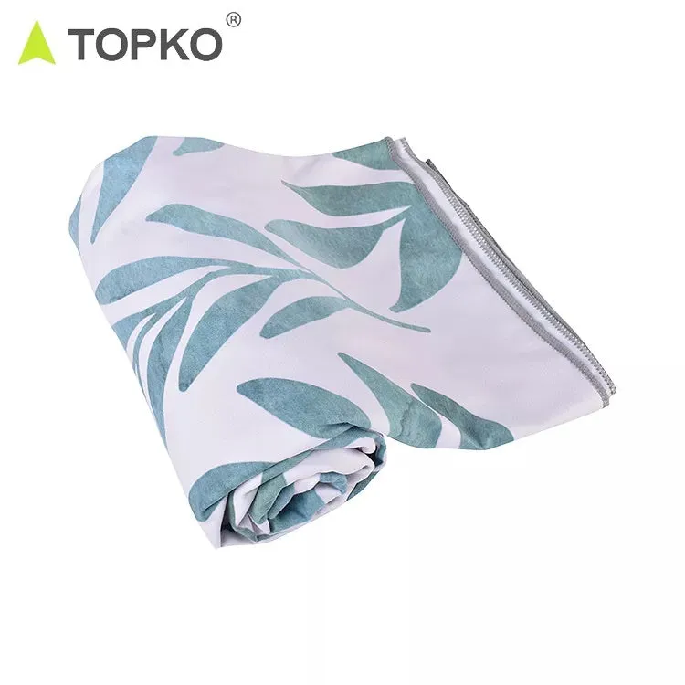 Fleece Printed Yoga Towel Without Silicone Dots