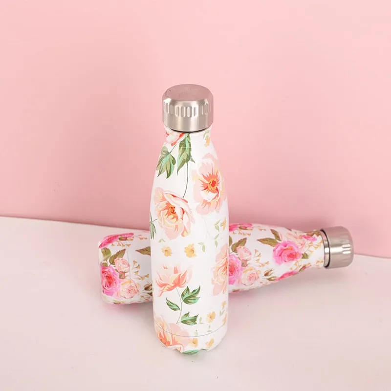 Funki Buys | Water Bottles | Floral Thermal Water Bottles 17oz