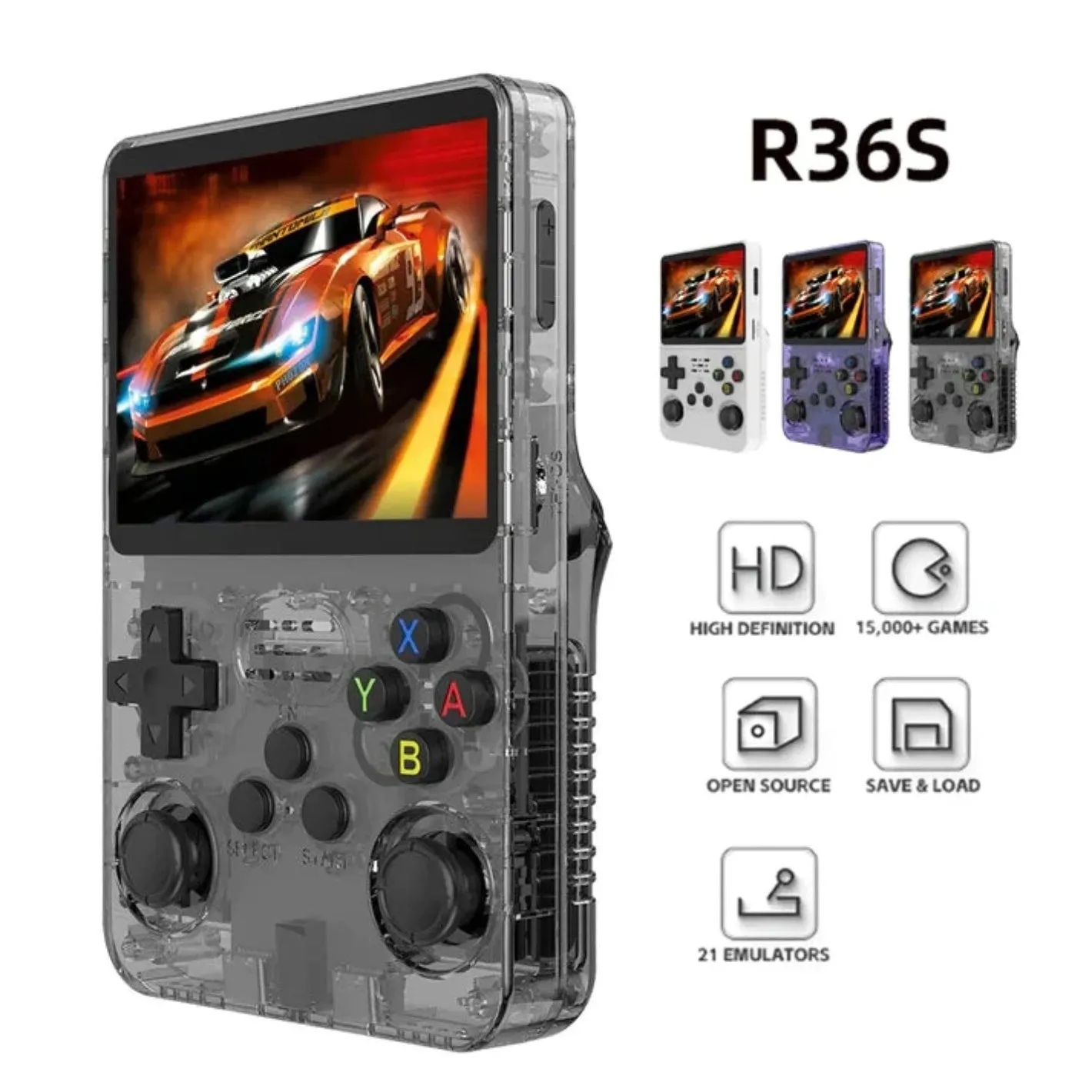 Game Console R36S | 128Gb 21000  Games 3.5" IPS 640x480