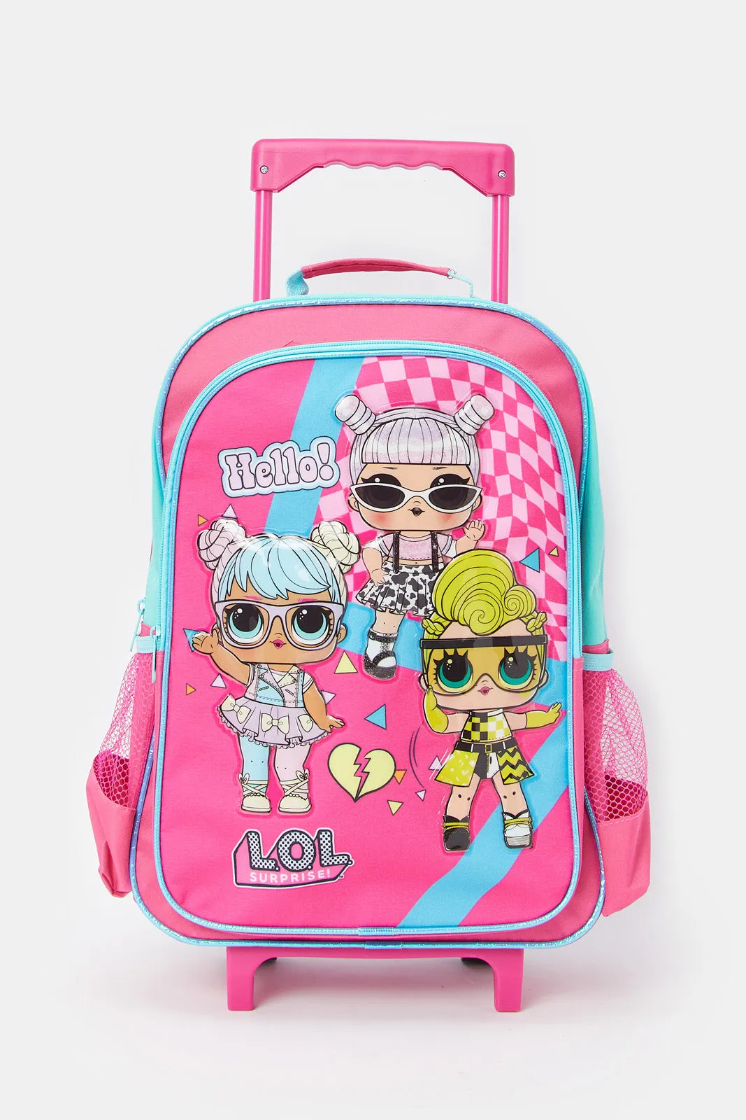 Girls Pink Lol Surprise Print Trolley Set (5 Piece)