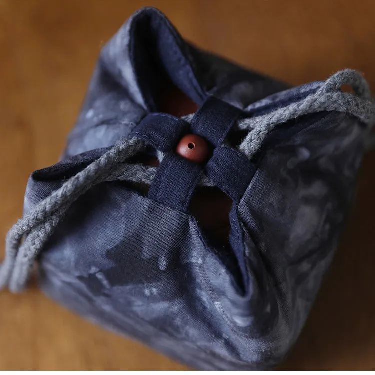 Gohobi Dyed Fabric Teaware Storage Travel Bag